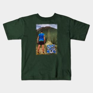 Runner Hill , Wakeup and Kick Inspirational Kids T-Shirt